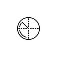 Navigation icon with outline style vector