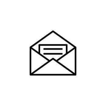 Message icon with outline style vector