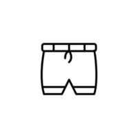 pantalones icono con contorno estilo vector