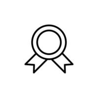 Trophy icon with outline style vector