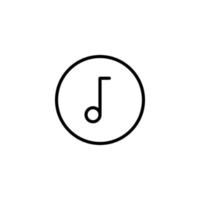 Music icon with outline style vector