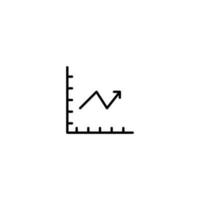 Chart icon with outline style vector