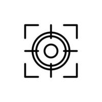 Target icon with outline style vector