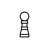 Pawn icon with outline style vector