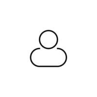 People icon with outline style vector