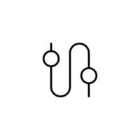 Navigation icon with outline style vector
