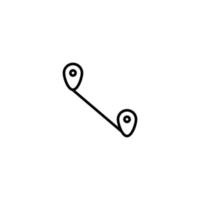 Location icon with outline style vector