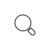 Magnifier icon with outline style vector