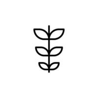 planta icono con contorno estilo vector