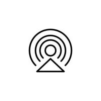 Signal icon with outline style vector