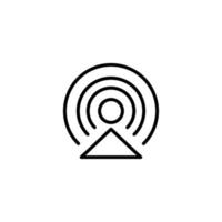 Signal icon with outline style vector