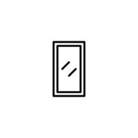 Window icon with outline style vector