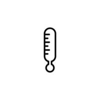 Thermometer icon with outline style vector