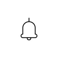 Bell icon with outline style vector