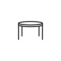 mesa icono con contorno estilo vector