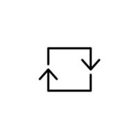 Navigation icon with outline style vector