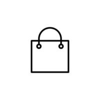 Shopping bag icon with outline style vector
