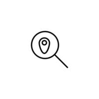 Location icon with outline style vector