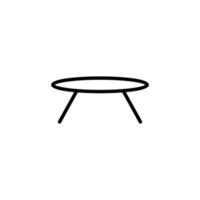 Table icon with outline style vector