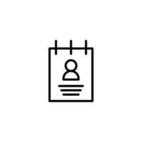 Curriculum Vitae icon with outline style vector