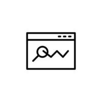 Search icon with outline style vector