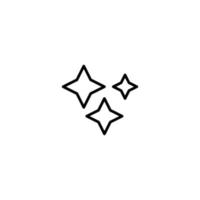 Sparkle icon with outline style vector