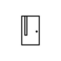 Door icon with outline style vector