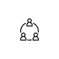 Working group icon with outline style vector