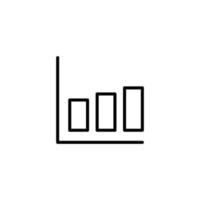 Graph icon with outline style vector