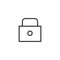 Padlock icon with outline style vector