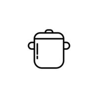 Rice bowl icon with outline style vector