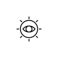 Eyes icon with outline style vector