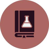 icono de vector de libro de química