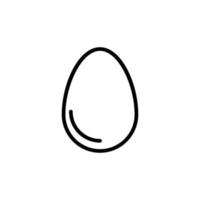 Egg icon with outline style vector