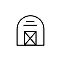 Museum icon with outline style vector