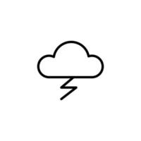 nube icono con contorno estilo vector