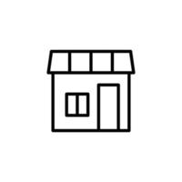 Shop icon with outline style vector