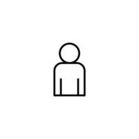 People icon with outline style vector