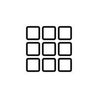Menu icon with outline style vector