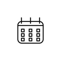 Calendar icon with outline style vector