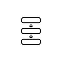 Graph icon with outline style vector