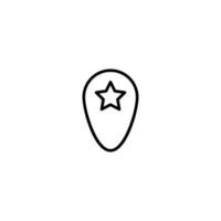 Location icon with outline style vector