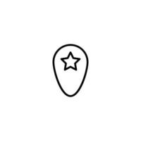 Location icon with outline style vector