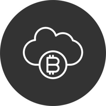 bitcoin nube vector icono