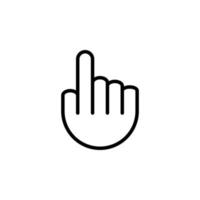 Finger icon with outline style vector