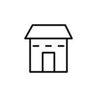 casa icono con contorno estilo vector