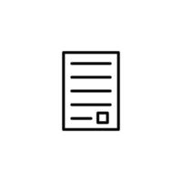 Task icon with outline style vector