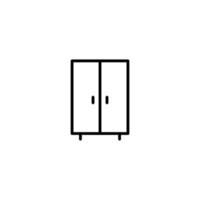 Wardrobe icon with outline style vector