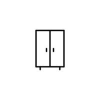 Wardrobe icon with outline style vector