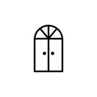 Window icon with outline style vector